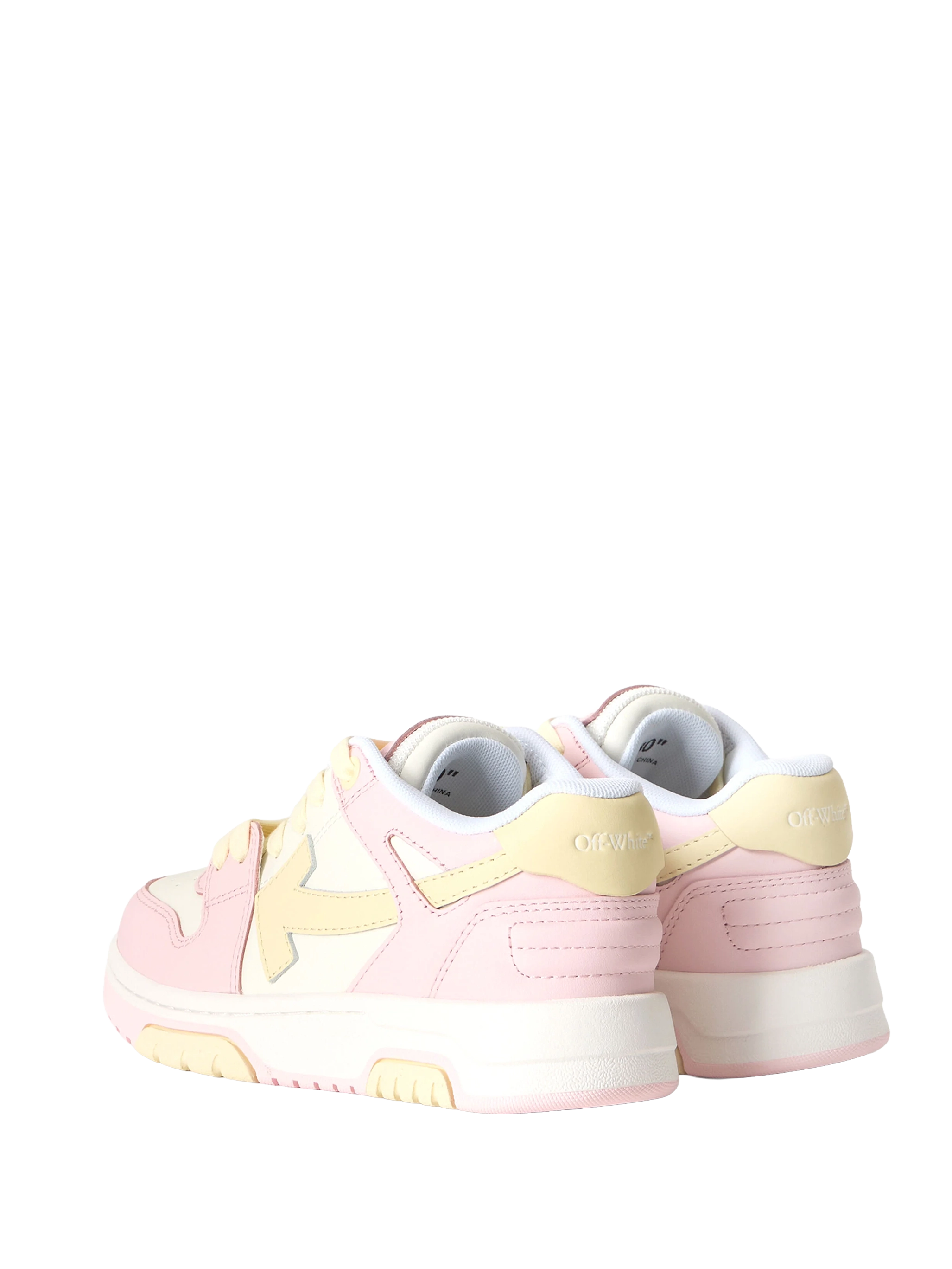 Off-White SS26 OGIA007S26LEA0013C19 G-OUT OF OFFICE-002 ZACHT ROZE - LICHT GEEL