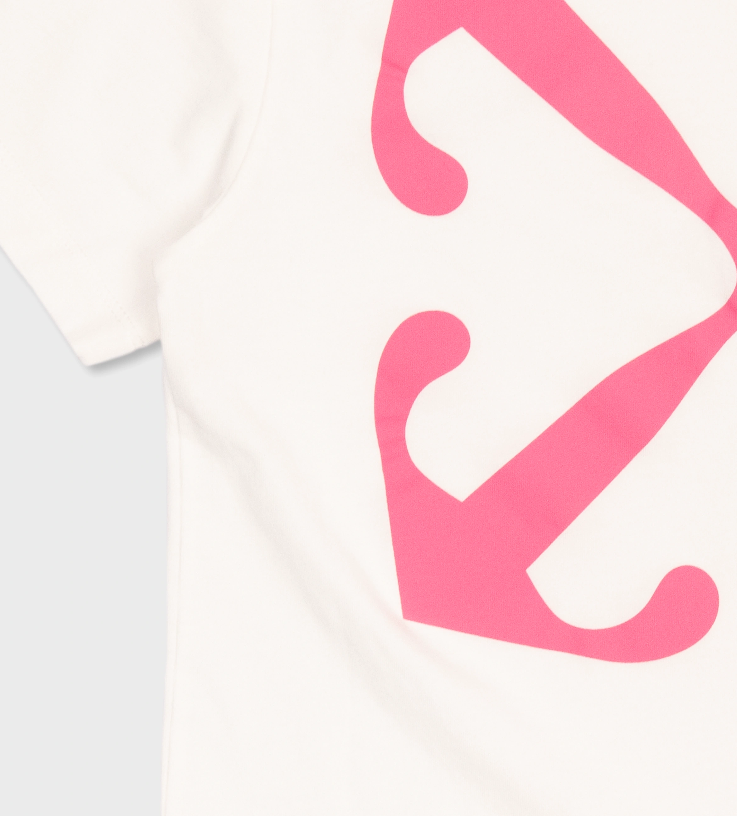 Arrows-Motif T-shirt White Fuchsia