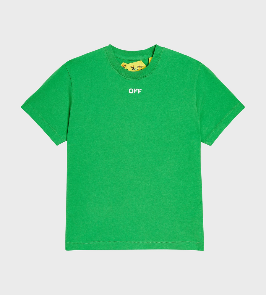 Off Stamp Plain T-Shirt Green