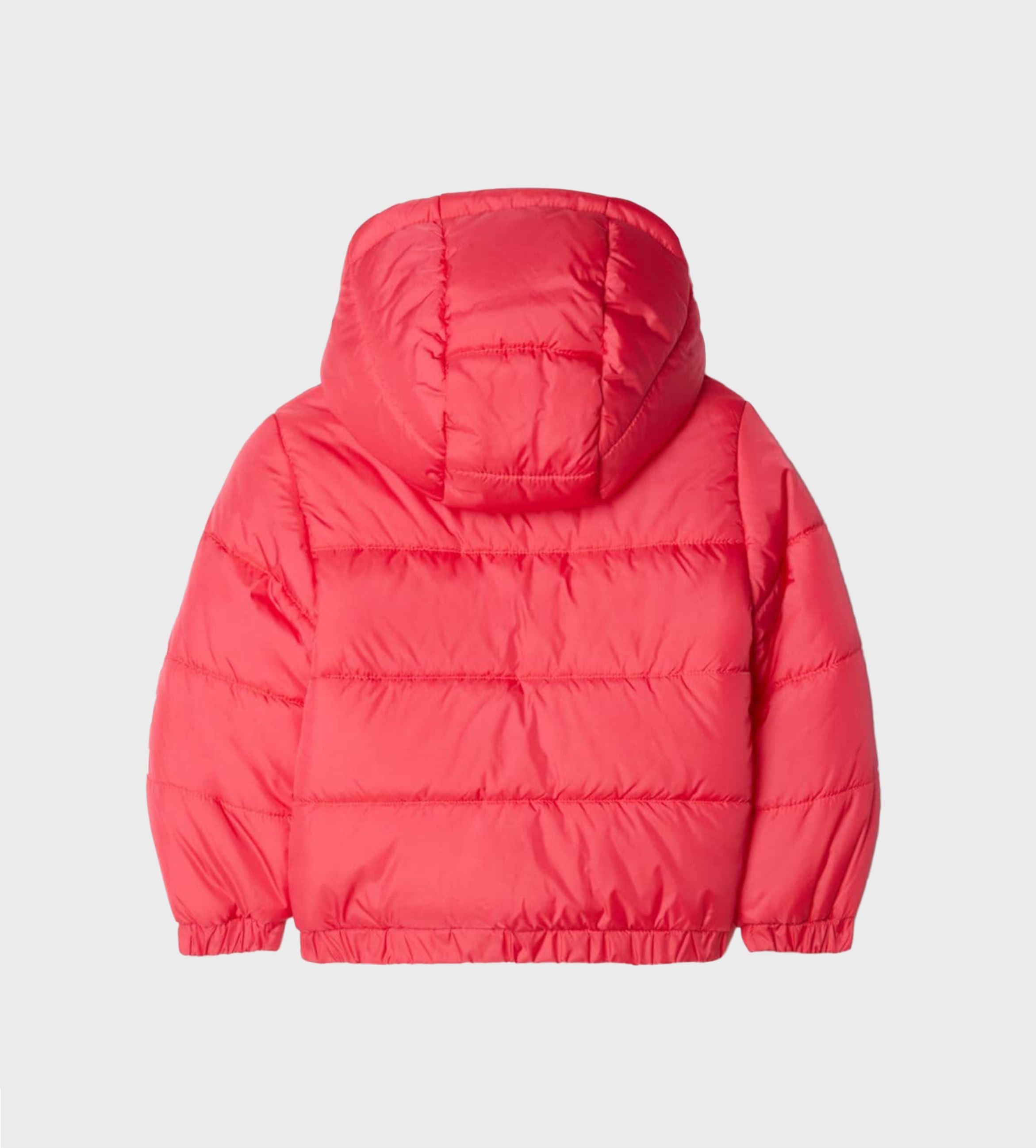 Baby Arrows-Motif Hooded Puffer Jacket Pink