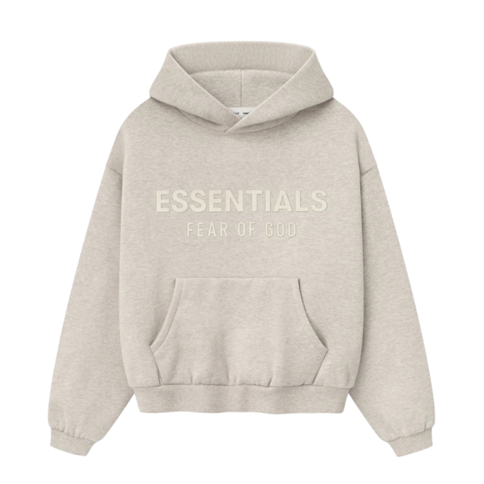 Essentials Classic Fleece Hoodie in Heather Stone (Kids)