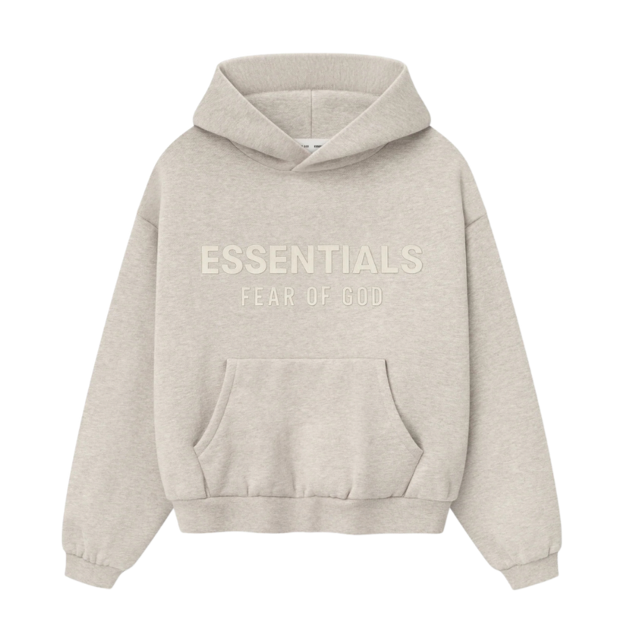Essentials Classic Fleece Hoodie in Heather Stone (Kids)