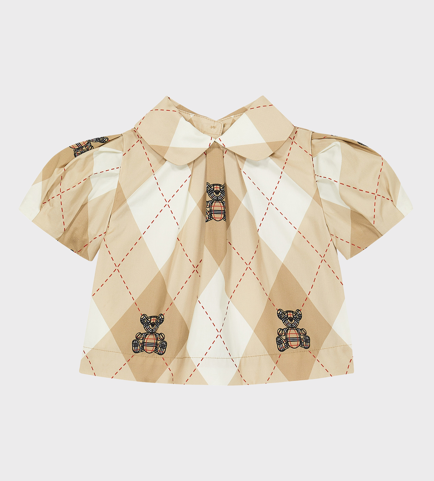 Thomas Bear Argyle-Print Blouse Beige