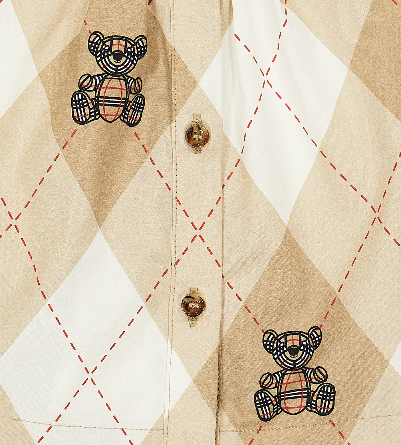 Thomas Bear Argyle-Print Blouse Beige