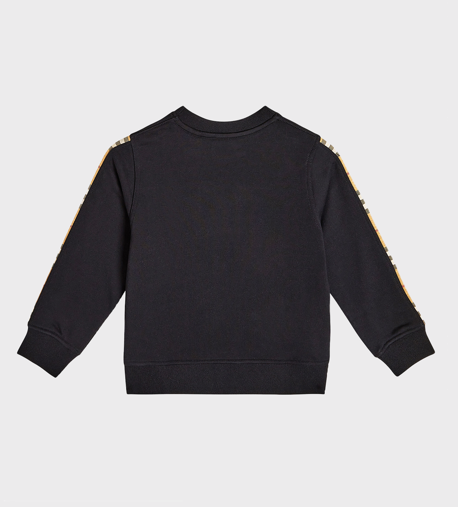 Check-Panel Sweatshirt Black