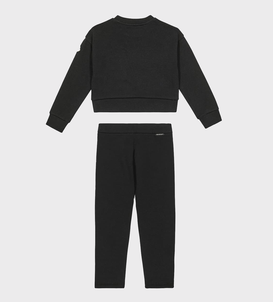 Embroidered-Logo Tracksuit Set Black
