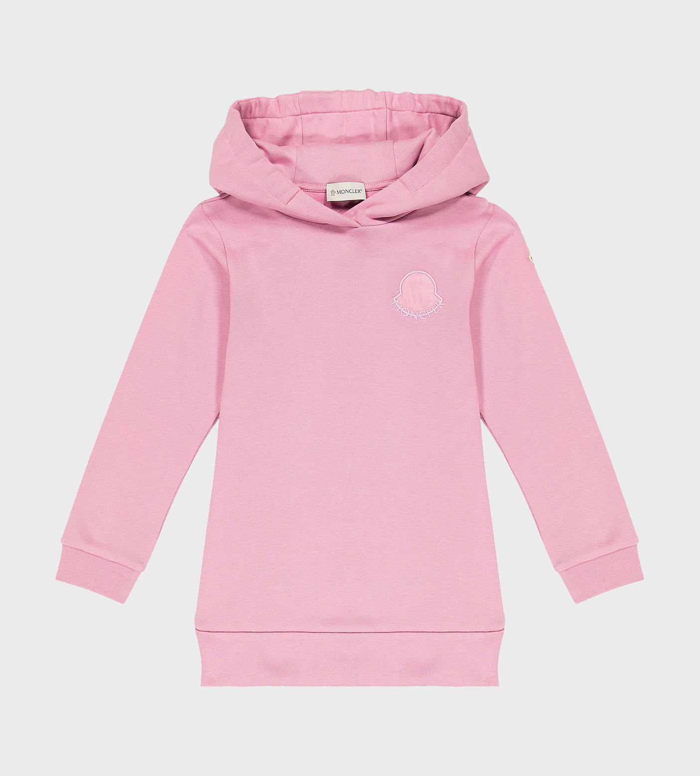 Logo-Appliqué Hoodie Dress Pink