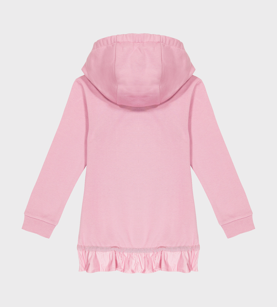 Logo-Appliqué Hoodie Dress Pink