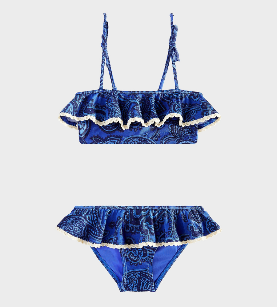 KIDS FRILL CROP BIKINI 4-10 POETIC ANARCHY