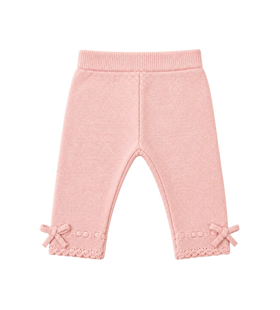 Baby knitted pants in pink