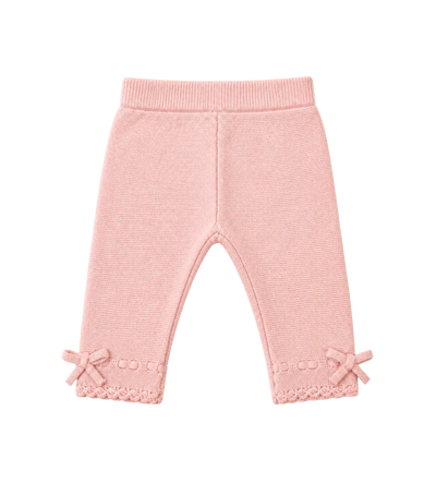 Baby knitted pants in pink