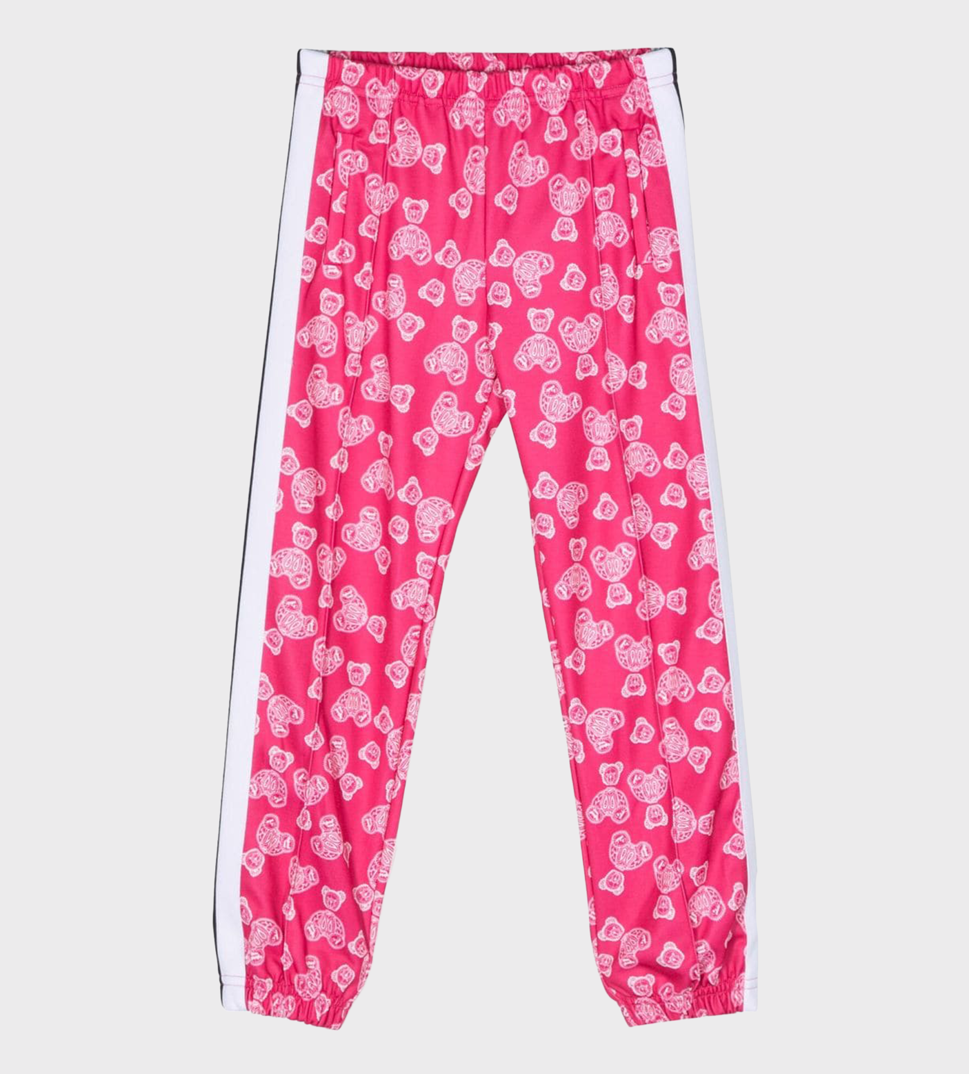 Teddy Bear Motif Sweatpants Fuchsia