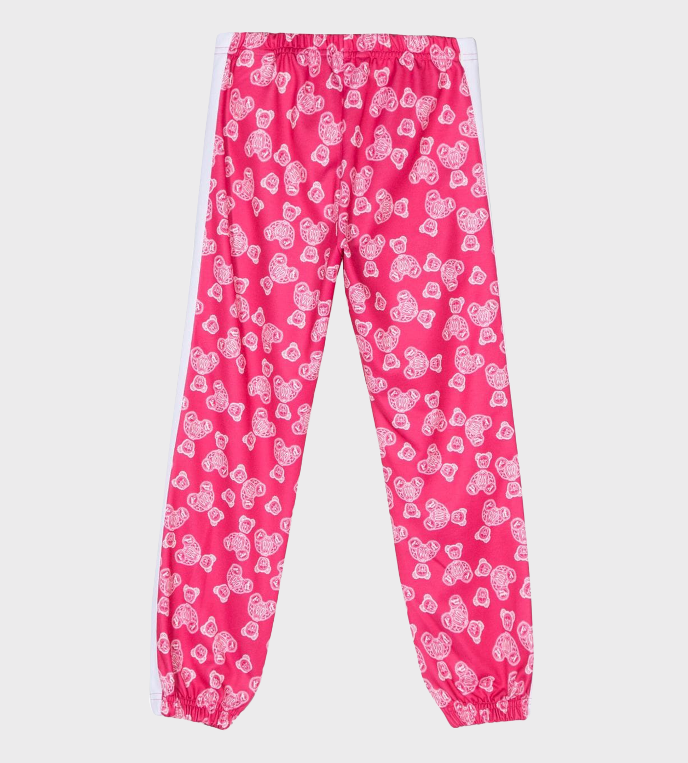 Teddy Bear Motif Sweatpants Fuchsia