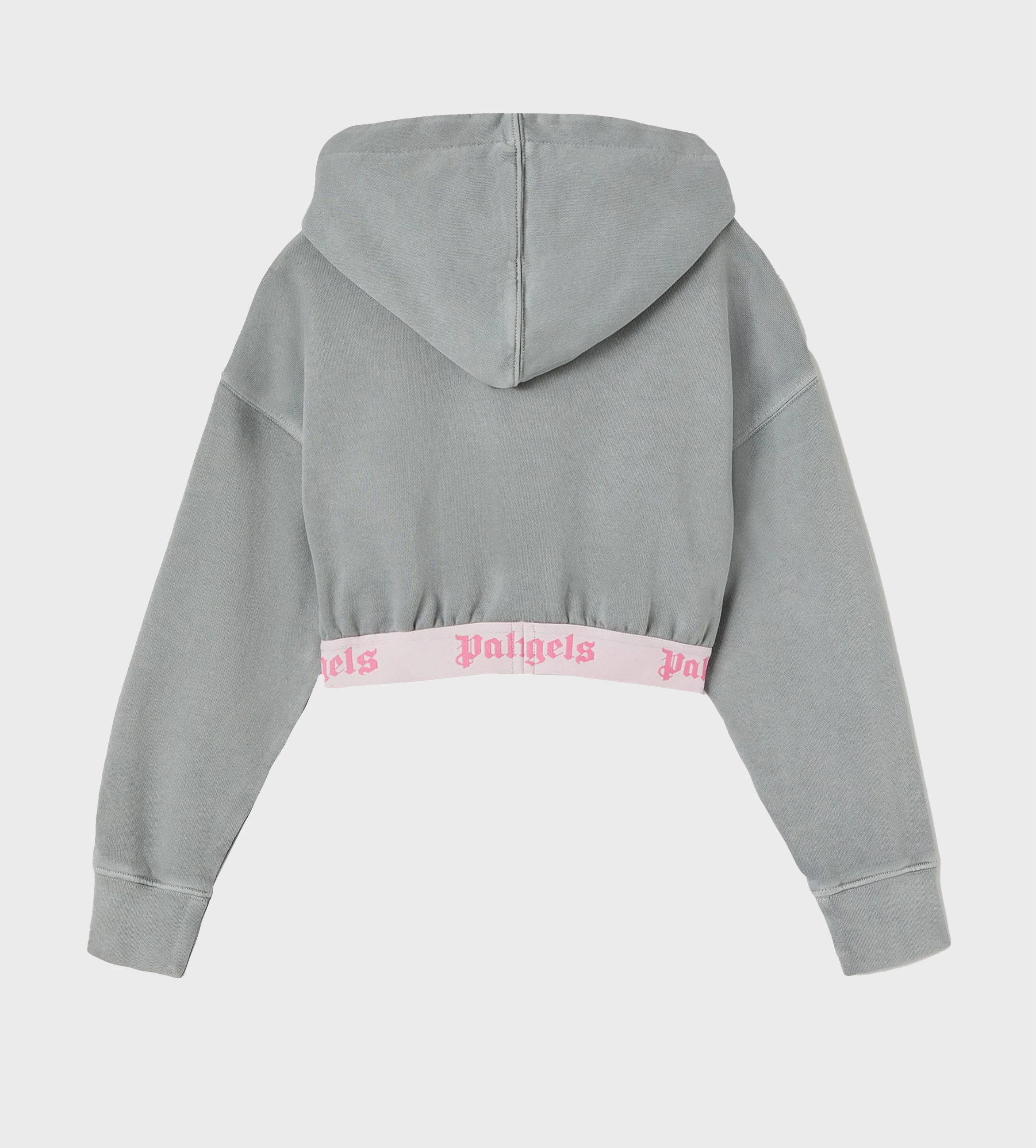 Logo Band Cropped Hoodie Grey FOUR Kids