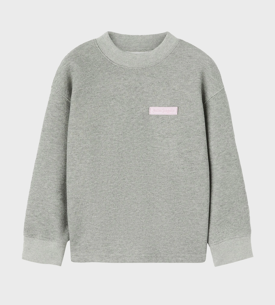 Lurex Open Back Sweatshirt Melange Grey