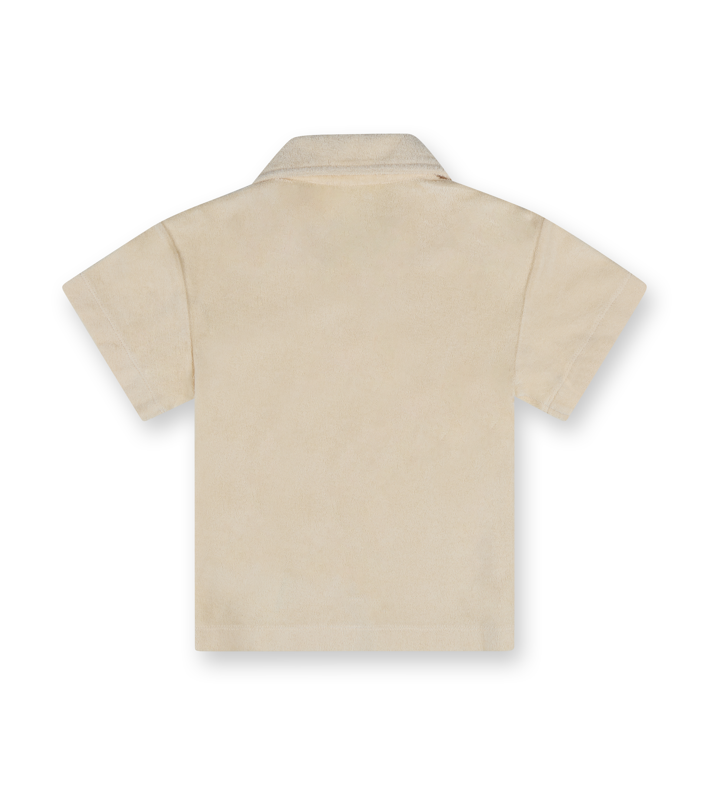 Terry Cloth Polo Shirt Sand Dusty