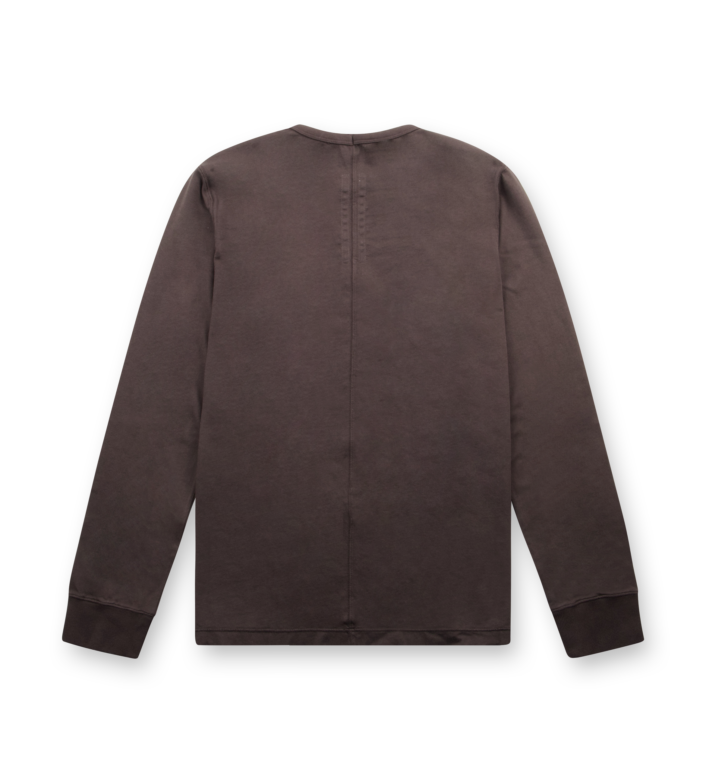 Brown long-sleeve shirt on a white background