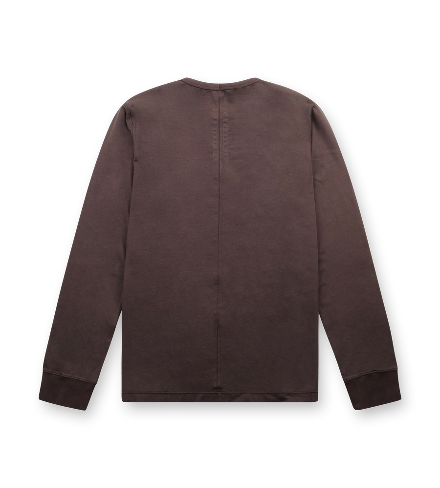 Brown long-sleeve shirt on a white background