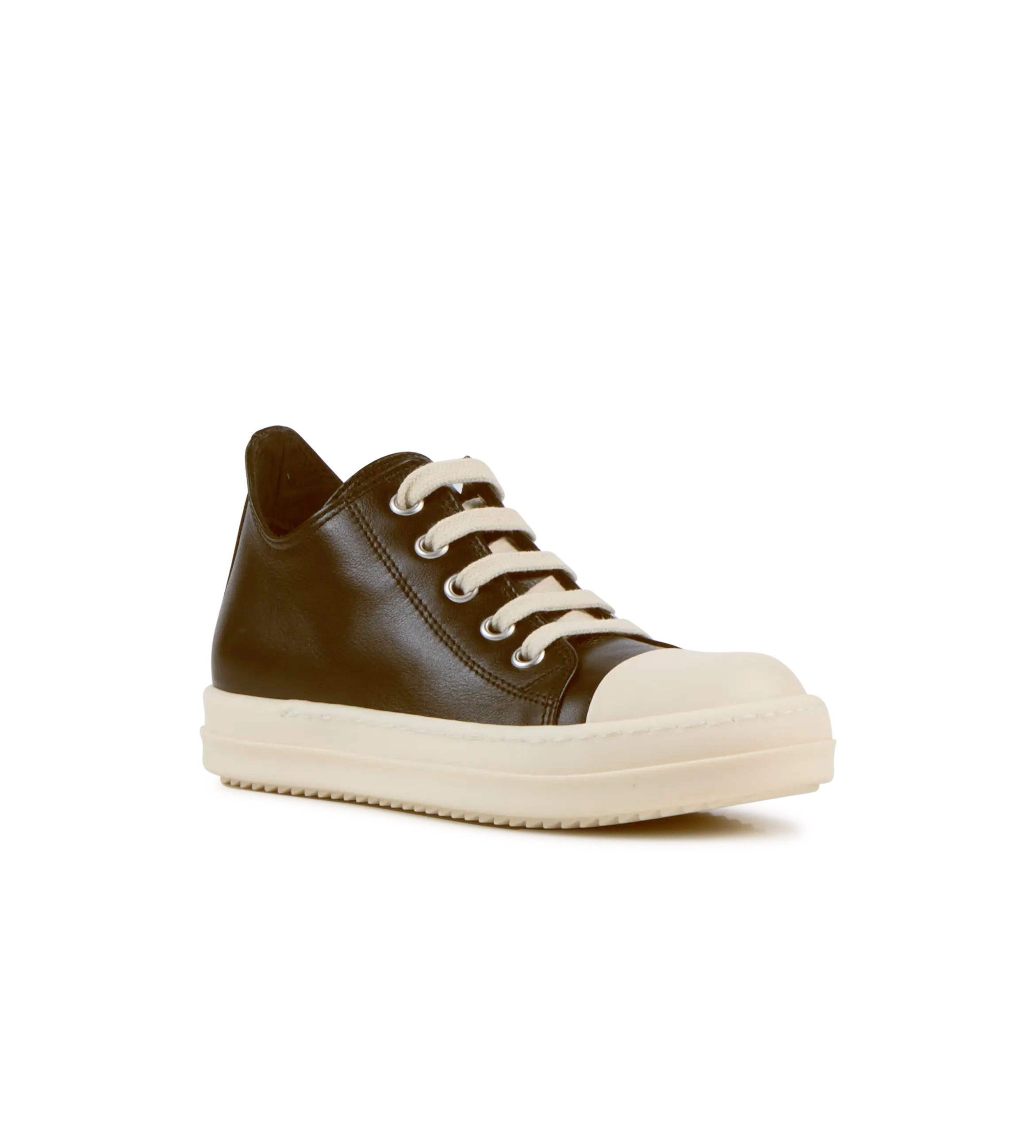 Rick Owens Lido Low Sneakers in Darkdust/Milk (GS)