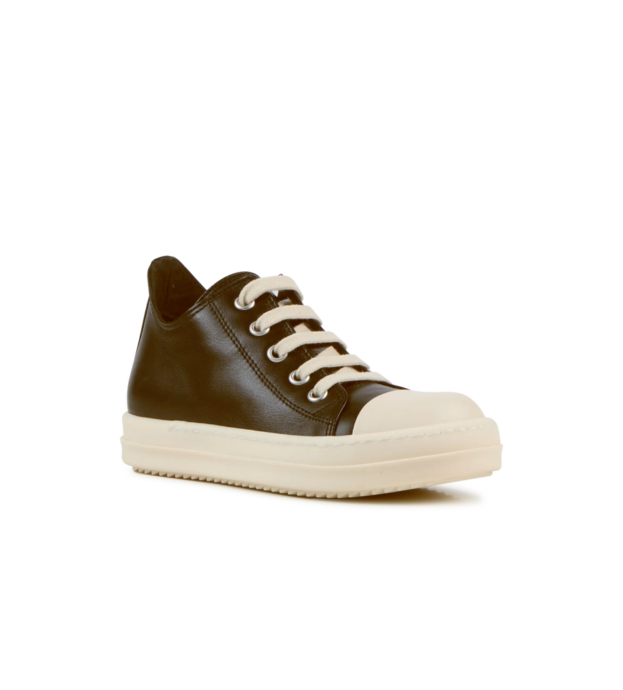 Rick Owens Lido Low Sneakers in Darkdust/Milk (GS)