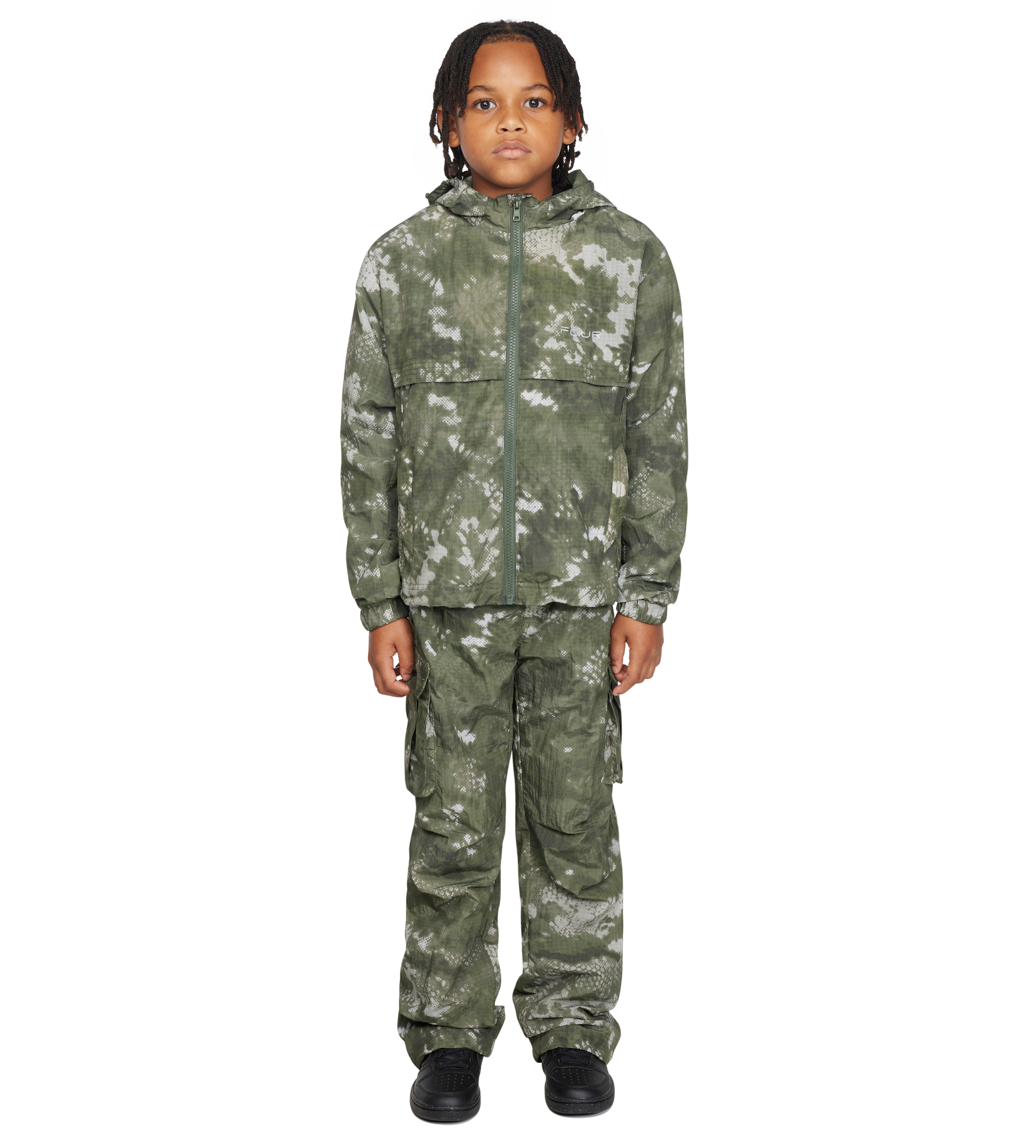 Sportswear Windbreaker Jas Groen Camo