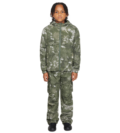 Sportswear Windbreaker Jas Groen Camo