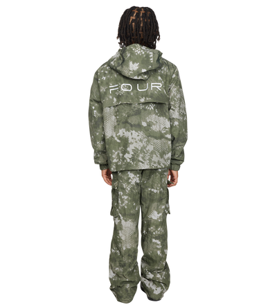 Sportswear Windbreaker Jas Groen Camo