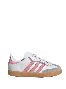 adidas Samba OG Comfort sluiting elastisch kant in wit/roze