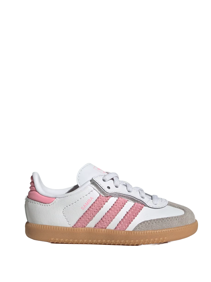 adidas Samba OG Comfort sluiting elastisch kant in wit/roze