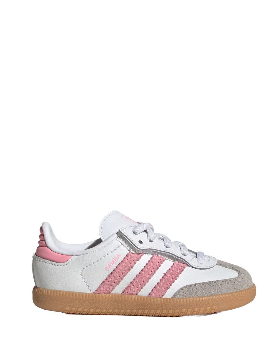 adidas Samba OG Comfort Closure Elastic Lace in White/Pink