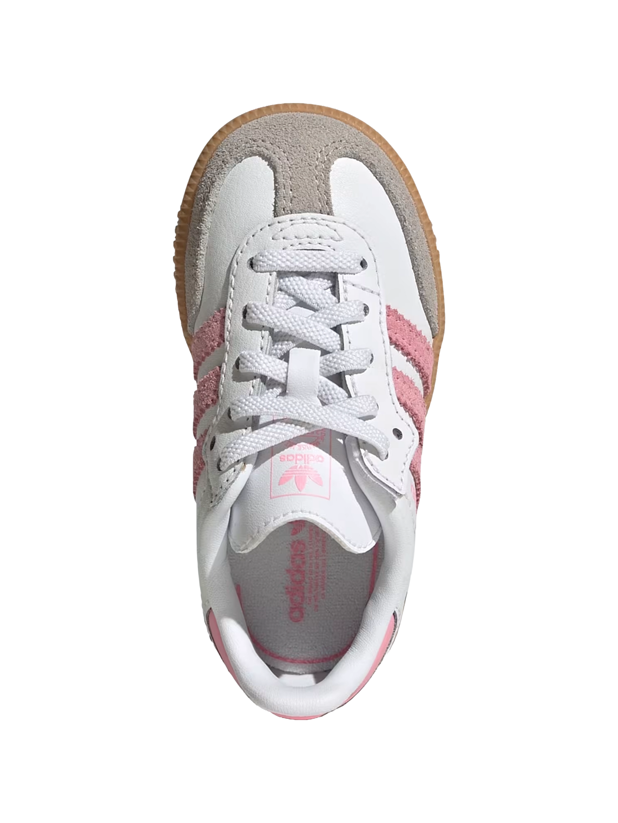 adidas Samba OG Comfort sluiting elastisch kant in wit/roze