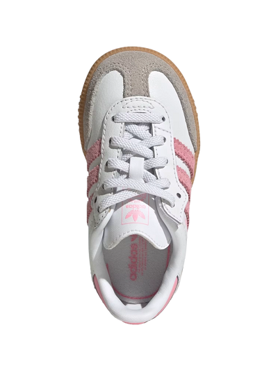 adidas Samba OG Comfort sluiting elastisch kant in wit/roze