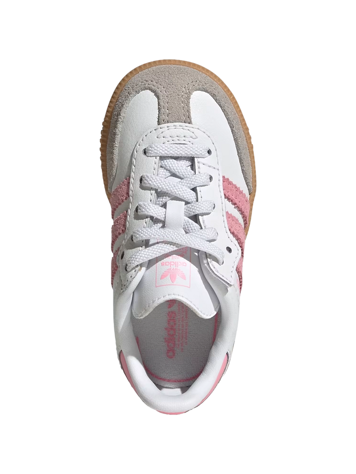 adidas Samba OG Comfort sluiting elastisch kant in wit/roze