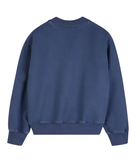 Chloé Kids Embroidered Logo Sweater in Dark Blue
