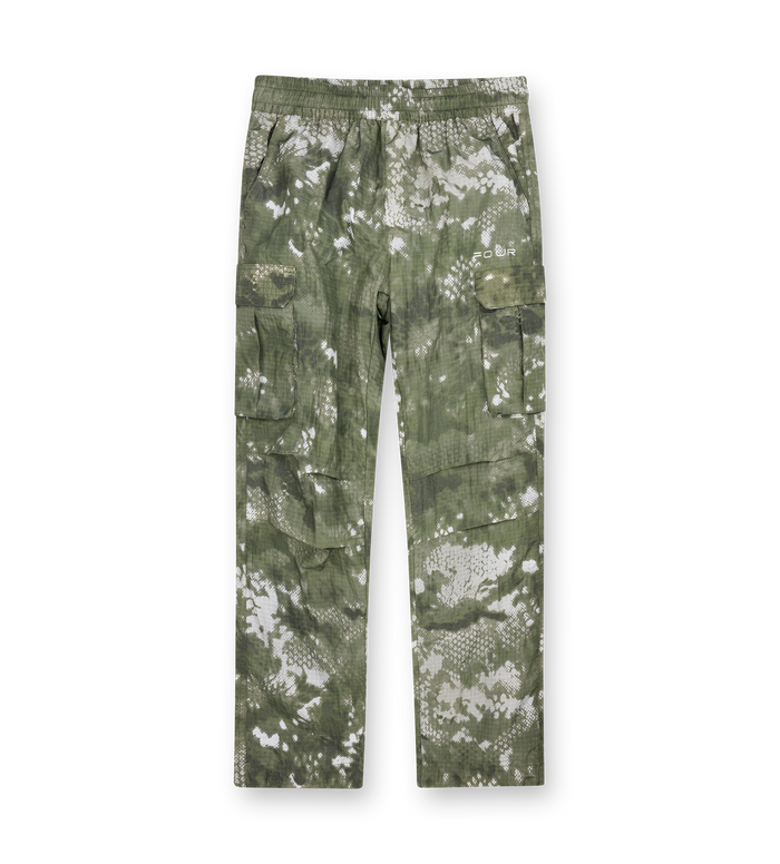Digital camouflage pants on a white background