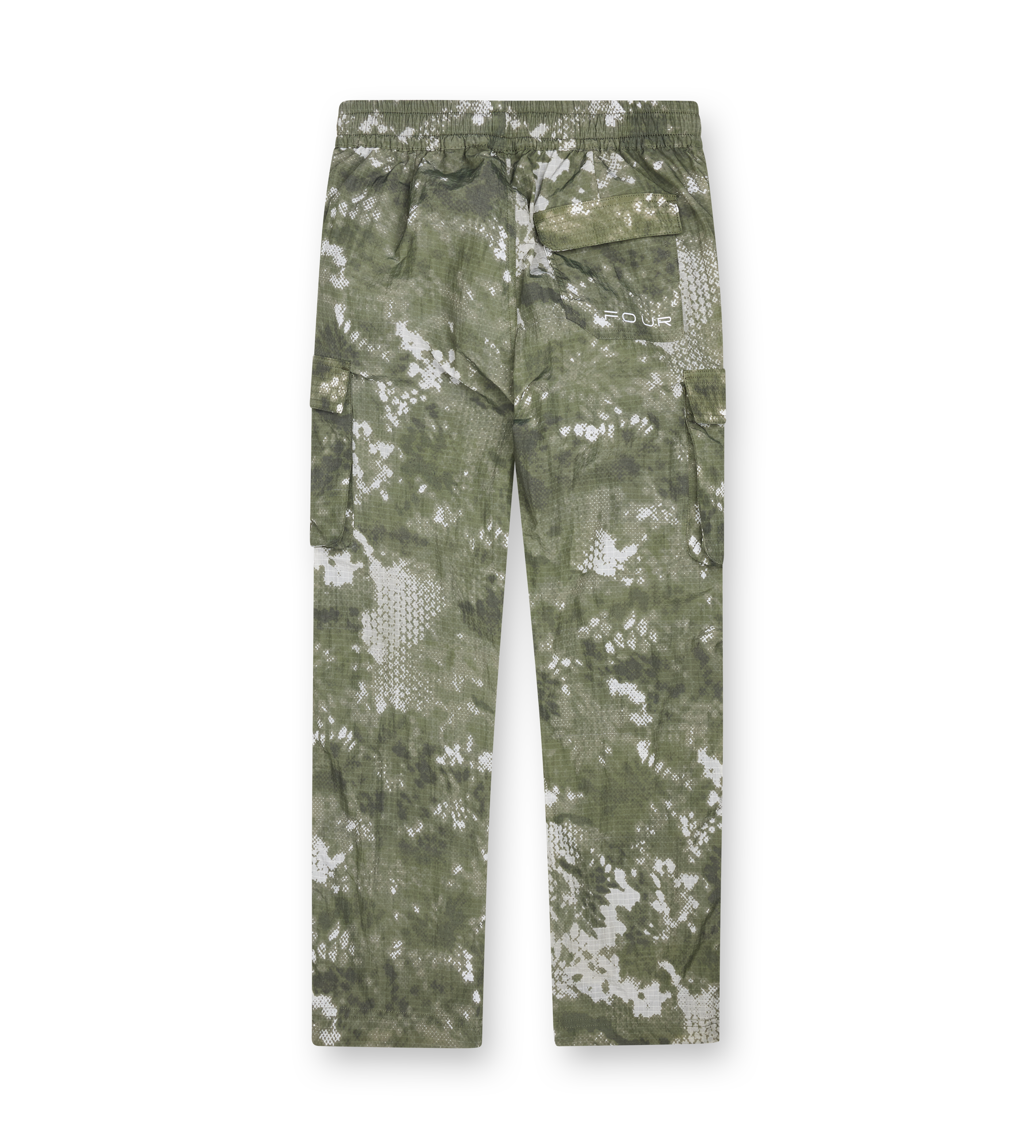 Camouflage pants on a white background