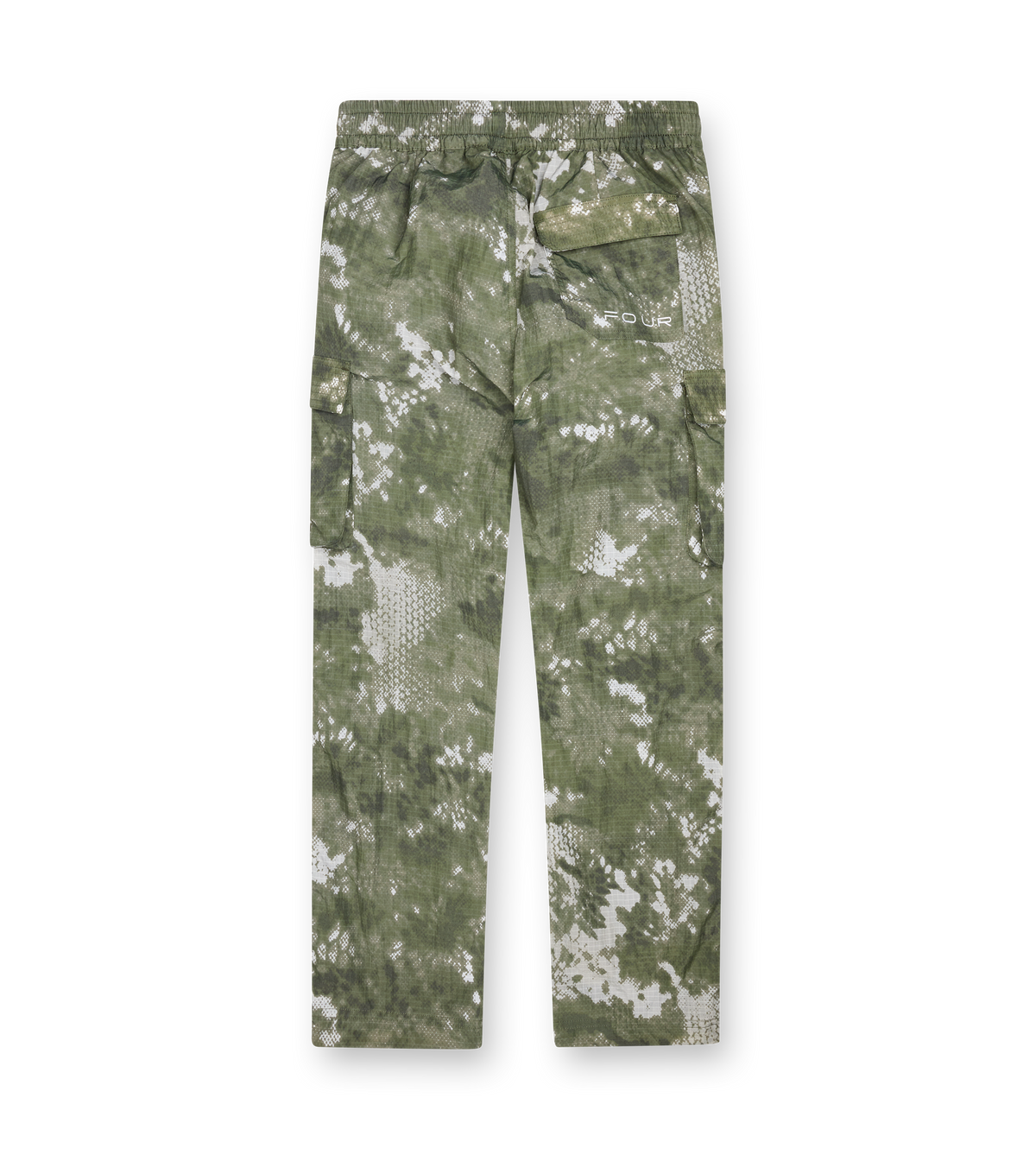 Camouflage pants on a white background