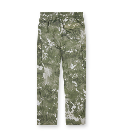 Camouflage pants on a white background