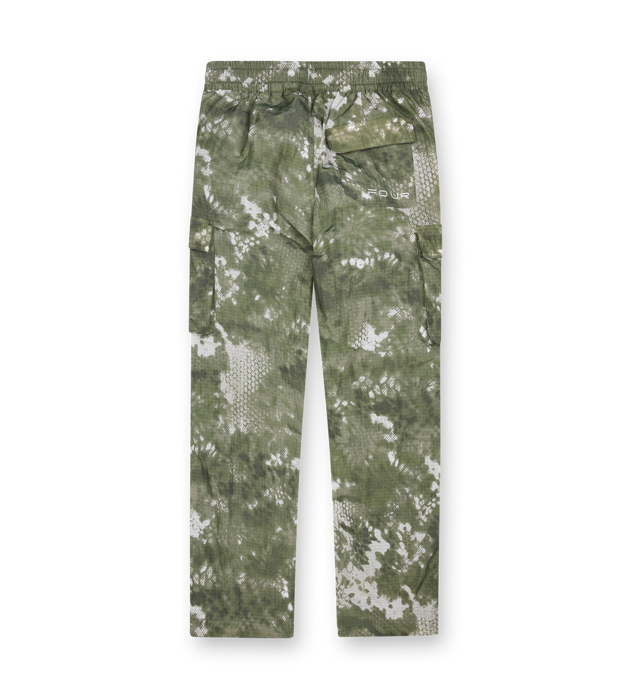 Camouflage pants on a white background
