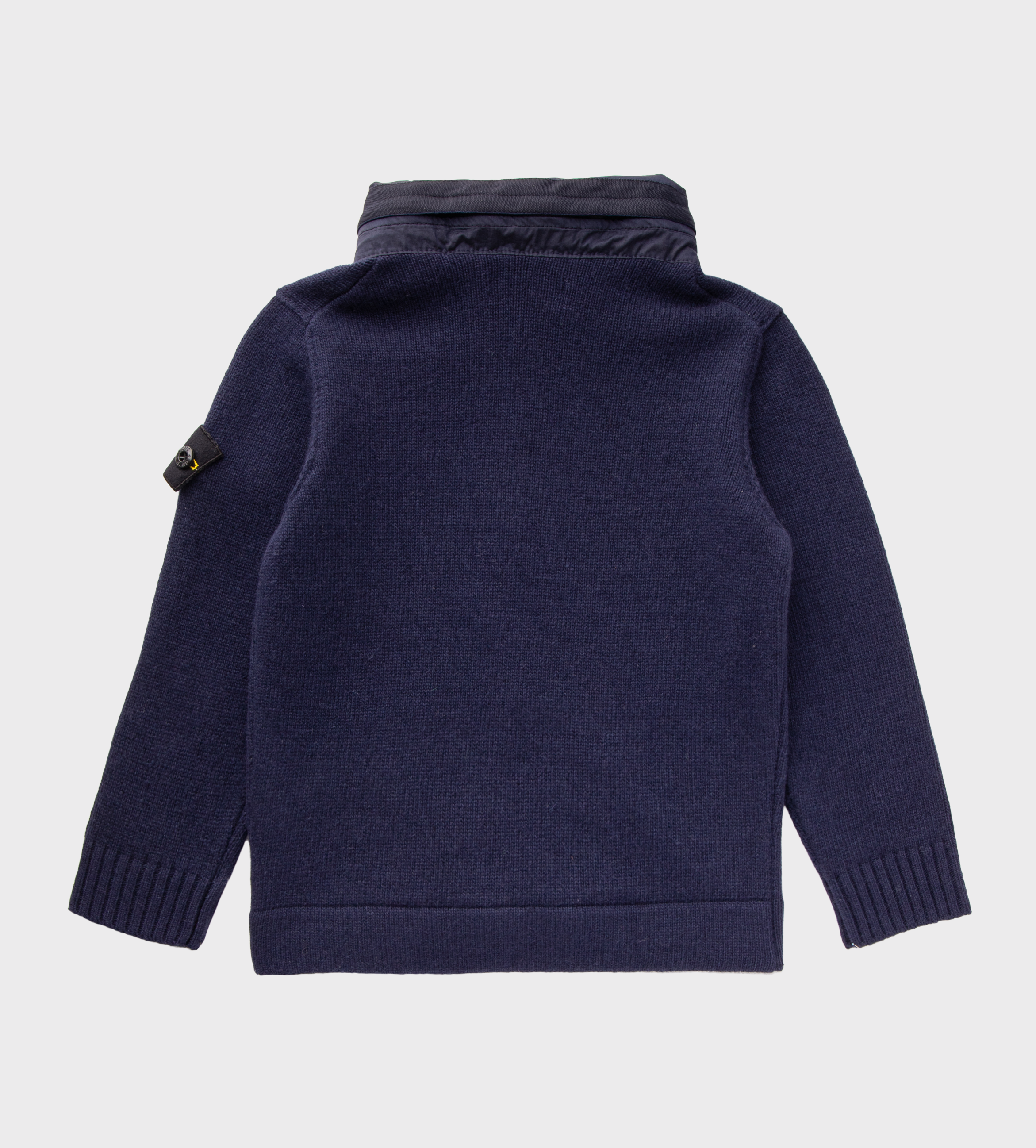 Jersey Zip Up Sweater Navy