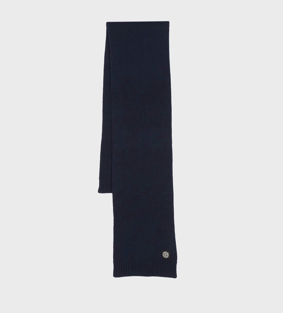 Compass Patch Scarf Navy Blue