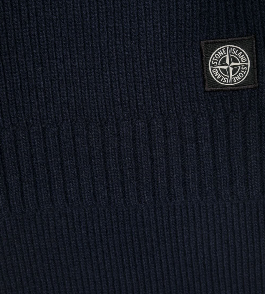 Compass Patch Scarf Navy Blue