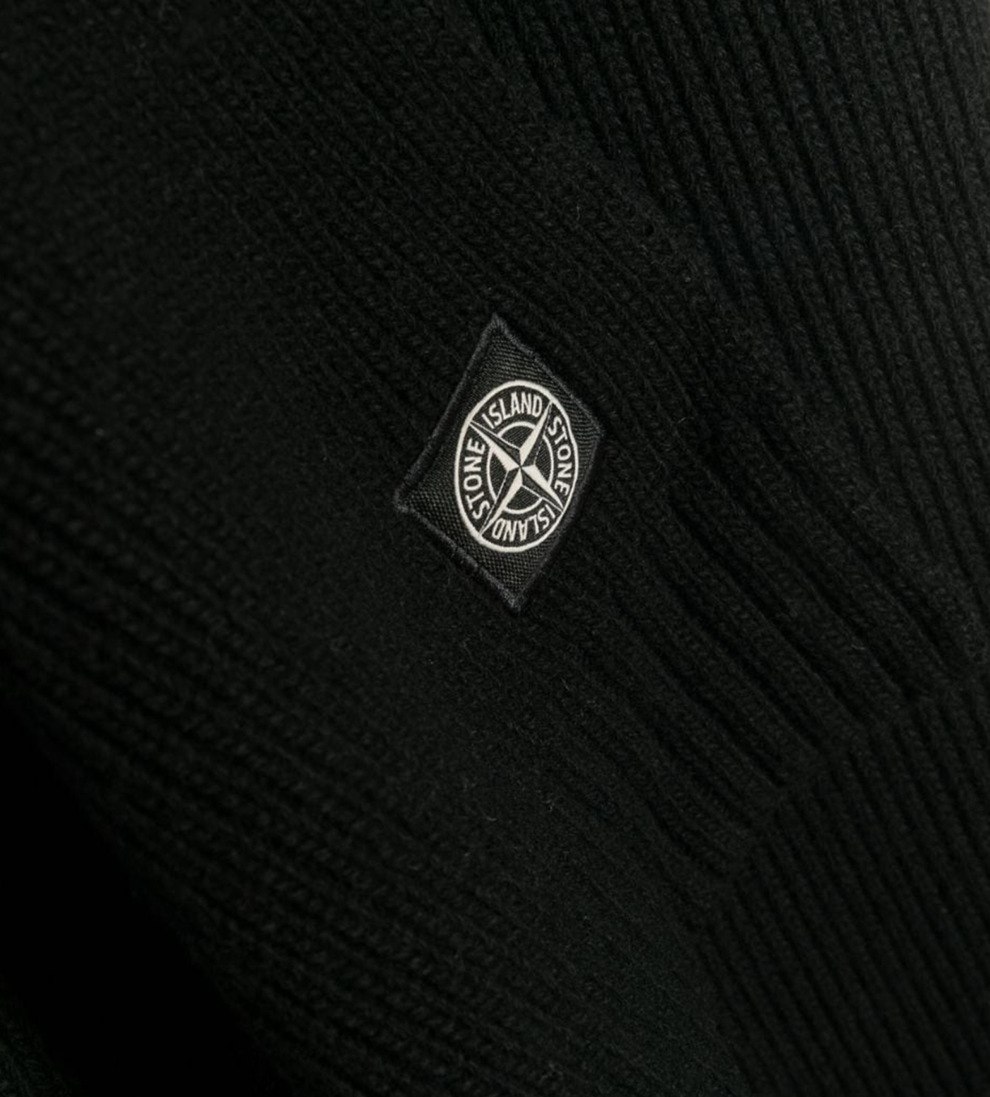 Compass Patch Scarf Black