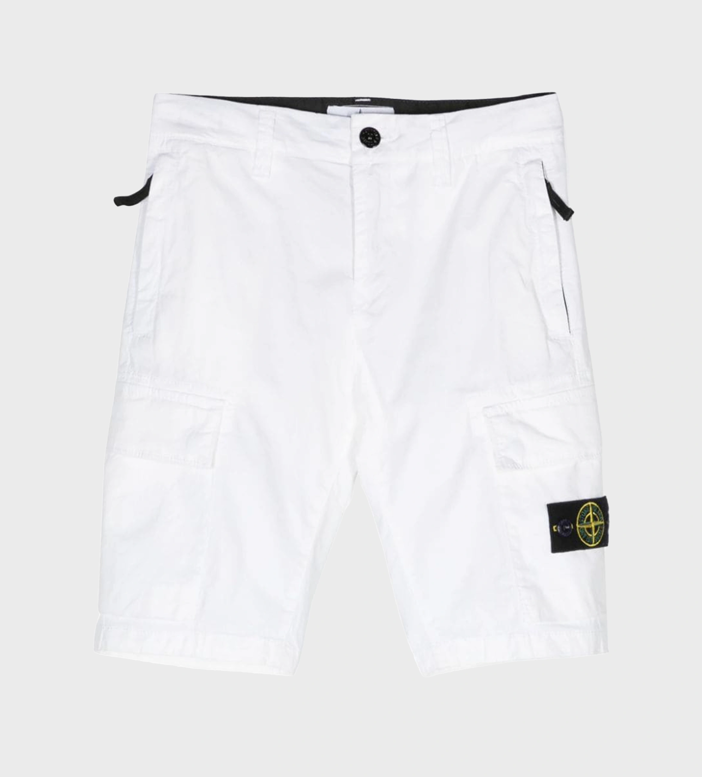 Side Compass Badge Shorts White