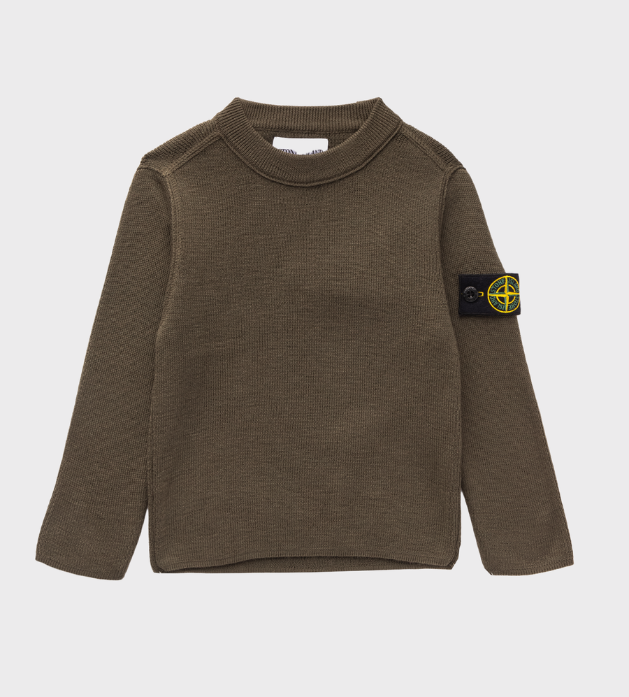 Mélange Crew-Neck Jumper Green