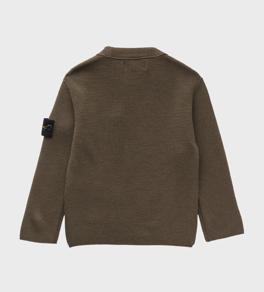 Mélange Crew-Neck Jumper Green