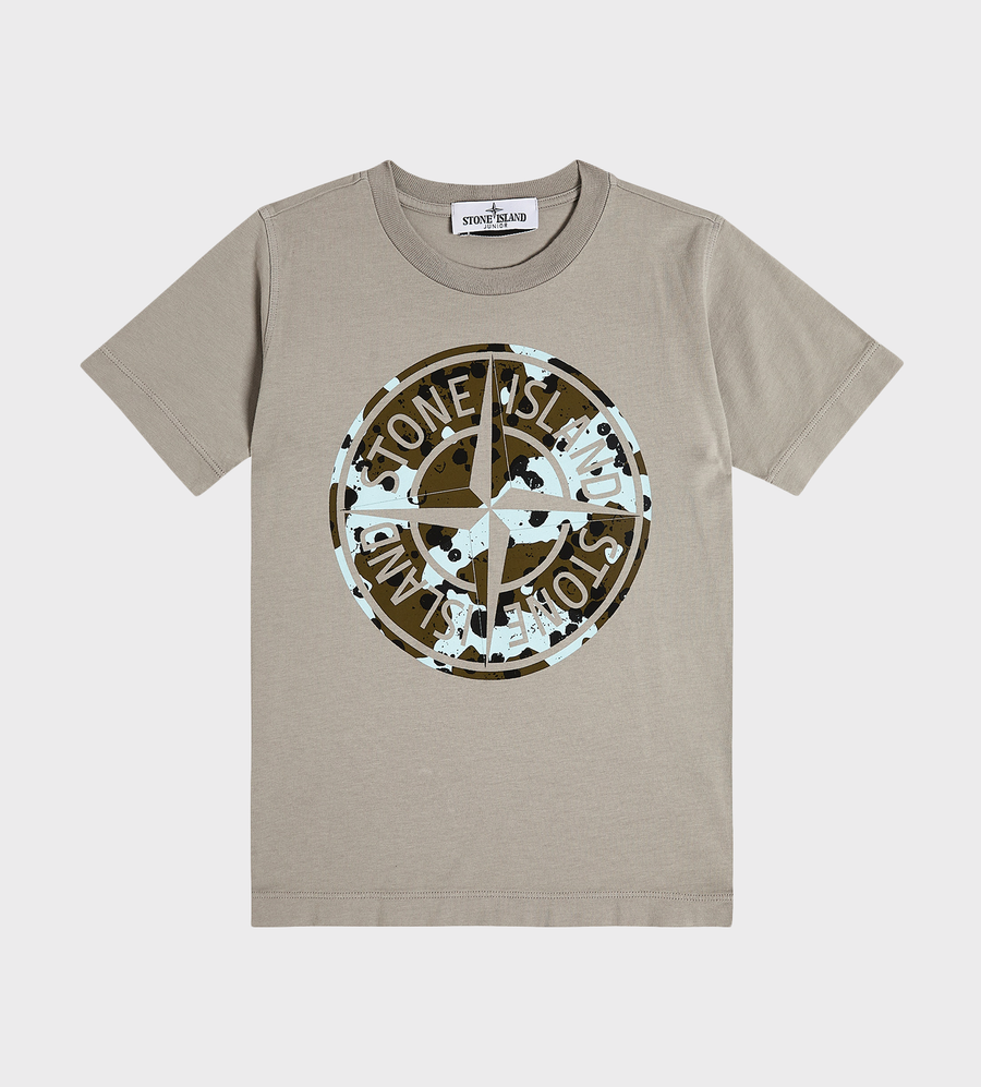 Compass-Print Cotton T-shirt Grey