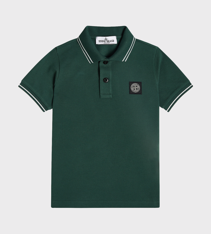 Compass Logo-Patch Polo Shirt Green