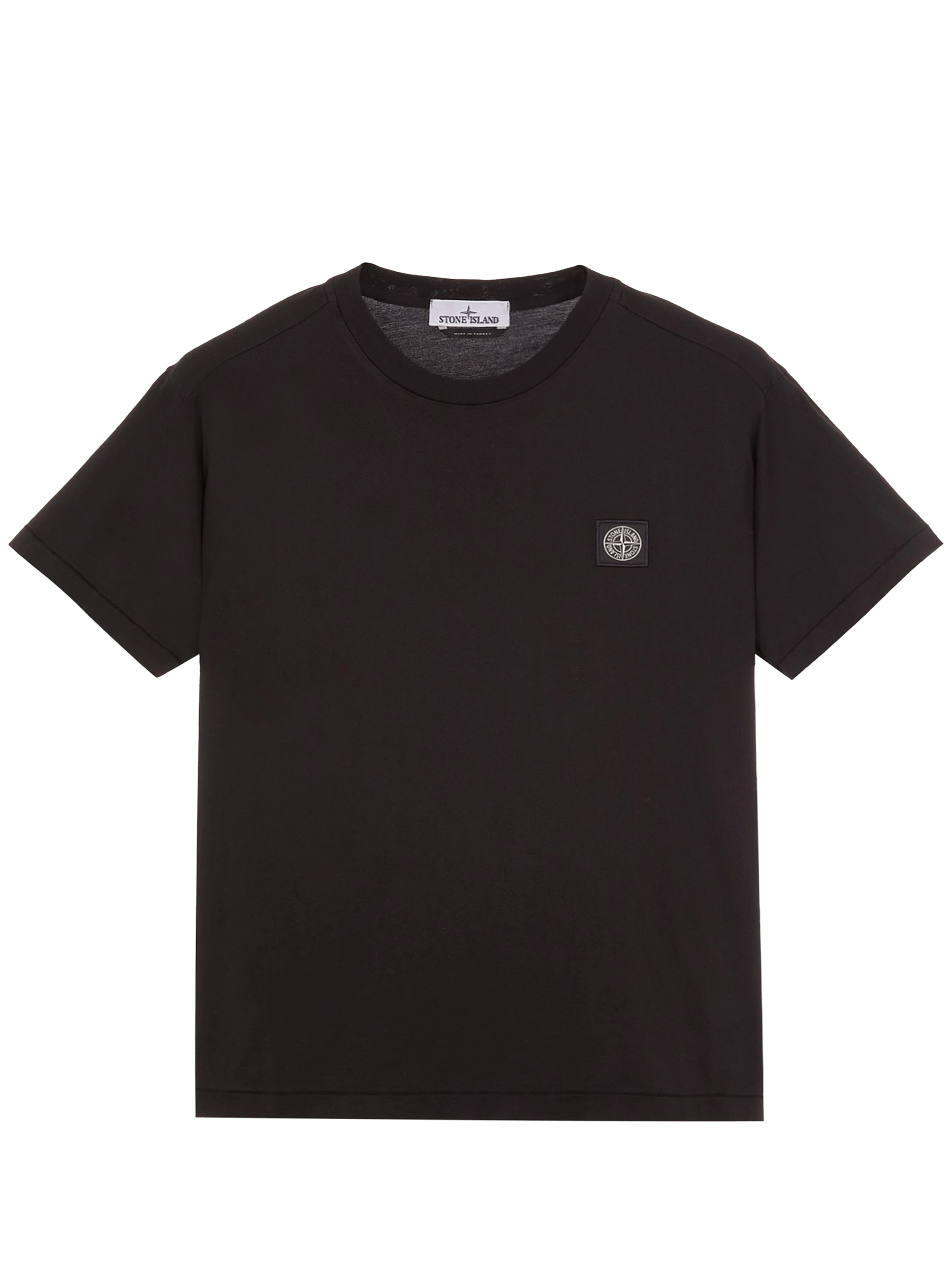 Stone Island T-shirt met kompaspatch in zwart