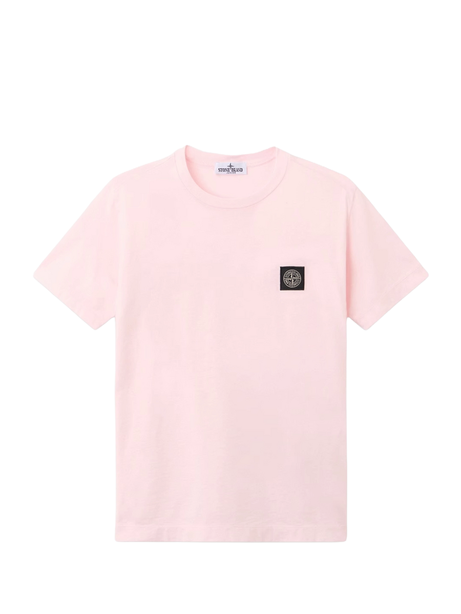 Stone Island Junior Compass Patch T-Shirt in Pink
